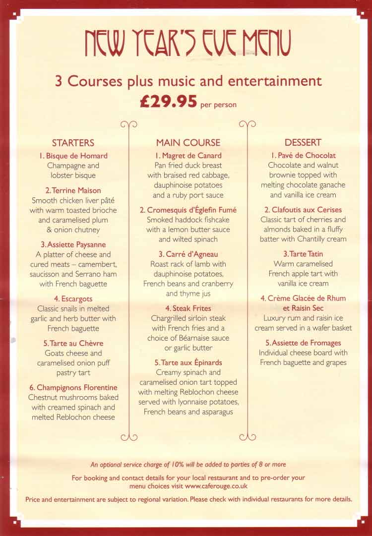 Chester Tourist Cafe Rouge More Information