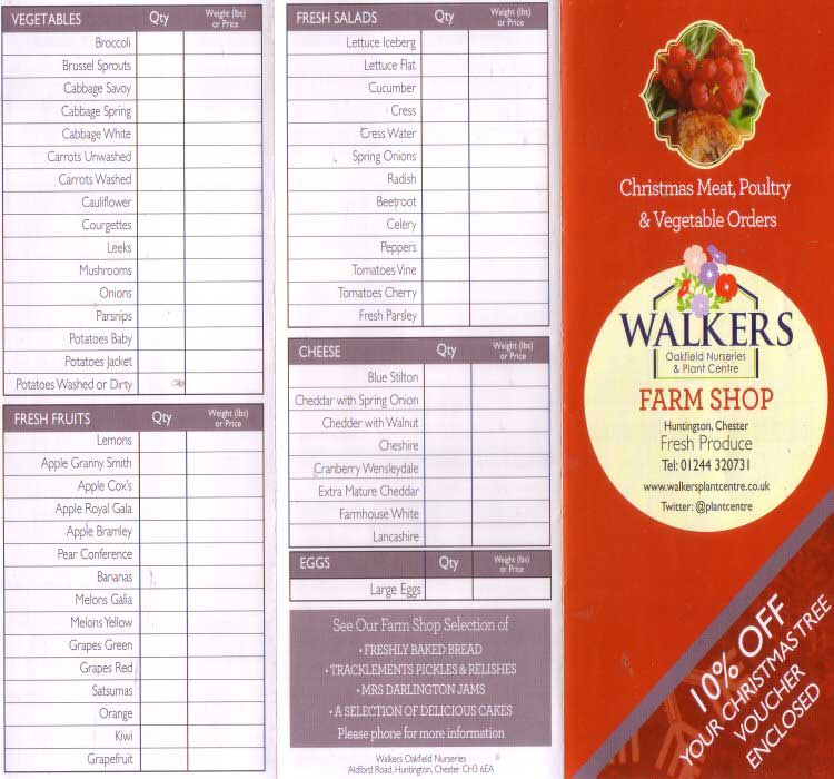 Chester Tourist Walkers Garden Centre