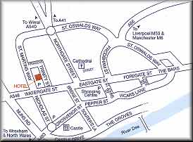 Crowne Plaza Chester Map