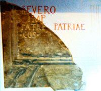 Chestertourist.com - Roman Inscription to the Roman Emperor Septimius Serverus Found at Edgars Field Chester