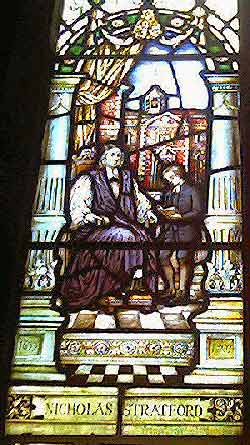 Memorial Window to Bishop Stratford in Chester Cathedral Cloisters