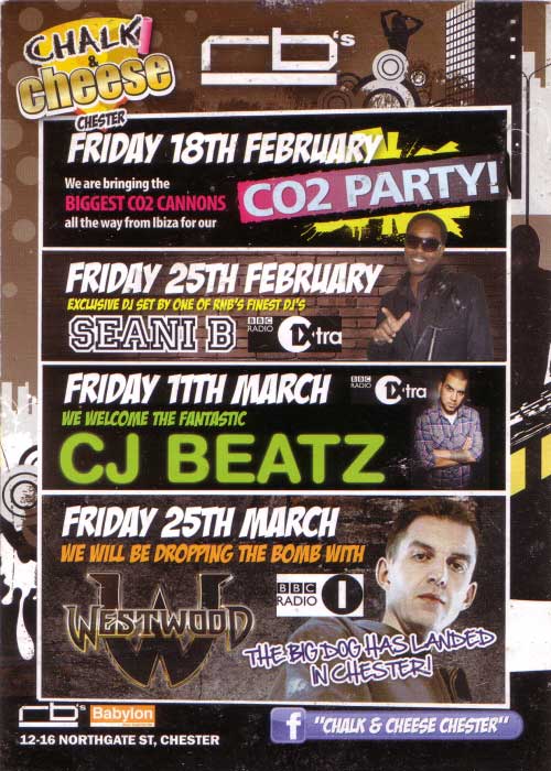 Chester Tourist RB's Events Chalk 'n' Cheese Chester