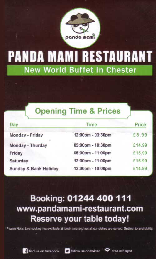 Chester Tourist Panda Mami Chester