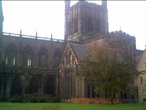 Chester Cathedral taken from the Kaleyards