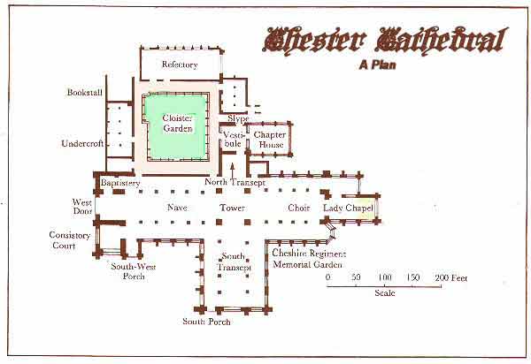 Chester Cathedral Plan