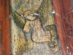 St Peter's Chester Medieval Frescos Angel Detail