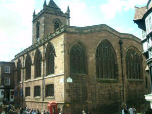 St Peter's Church Chester located at the Cross